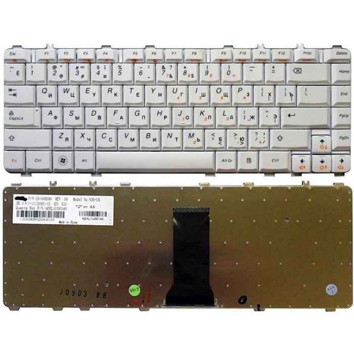 Клавиатура для Lenovo IdeaPad Y450 Y450A Y450G Y550 Y550A Y460 Y560 B460 белая