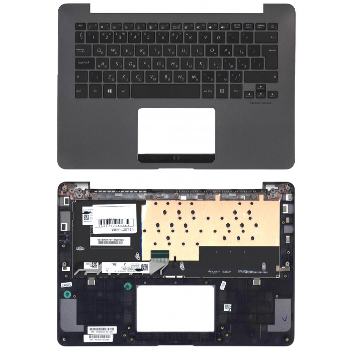 Клавиатура для ноутбука Asus ZenBook UX360U черная с подсветкой
