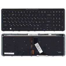 Клавиатура для Acer Aspire V5 V5-531 M5-581T черная с рамкой и подсветкой