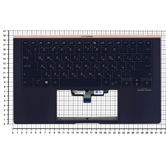 Клавиатура для Asus ZenBook 14 UX434 топ-панель черная