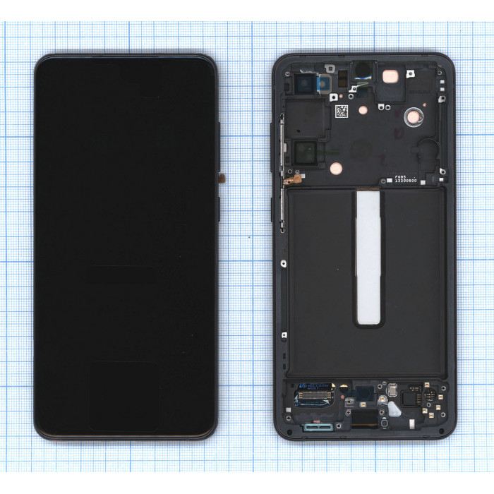 Дисплей для Samsung Galaxy S21 FE 5G SM-G990B в сборе с тачскрином ServicePack серый (GH82-26414A)