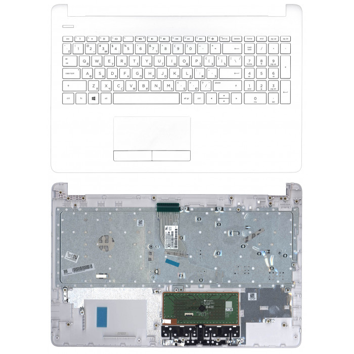 Клавиатура для HP 15-BS 15-BW топкейс белый