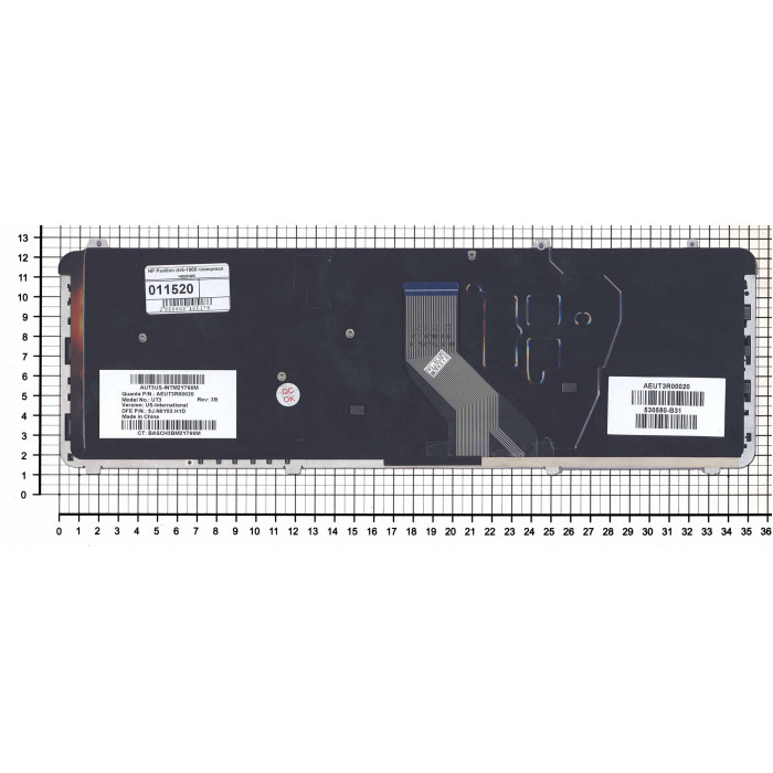 Клавиатура для HP Pavilion DV6-1000 DV6-2000 глянцевая черная