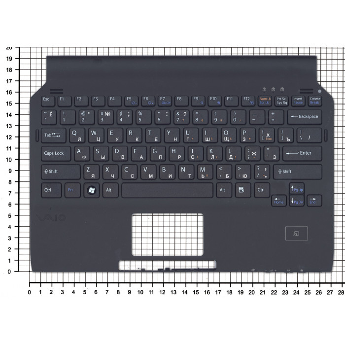 Клавиатура для Sony Vaio VGN-TT топ-панель черная