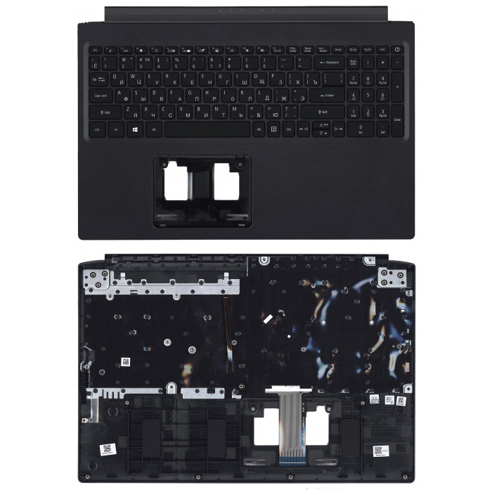 Клавиатура для Acer Aspire 7 A715-41G черная топ-панель