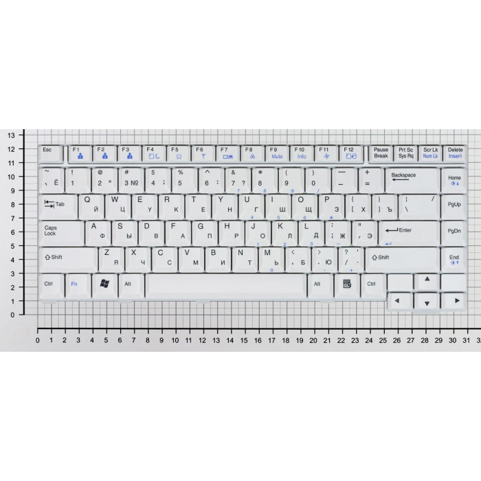 Клавиатура для LG W4 M1 белая