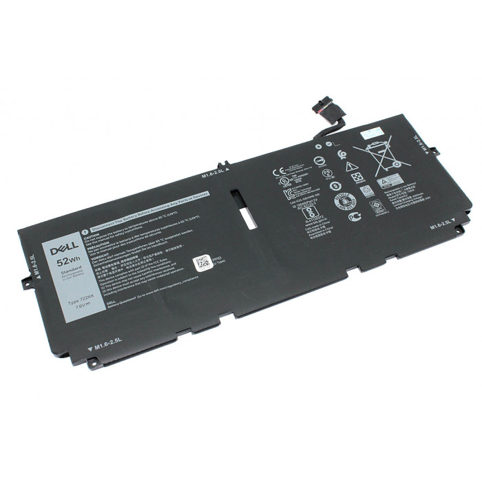 Аккумулятор для Dell XPS 13 9300 (2XXFW) 7.6V 6500mAh