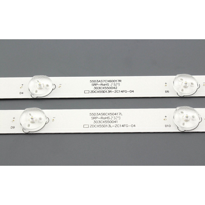 Светодиодная подсветка TV 55" ZDCX55D13L-ZC14FG-04 ZDCX55D13R-ZC14FG-04 (комплект 12шт)