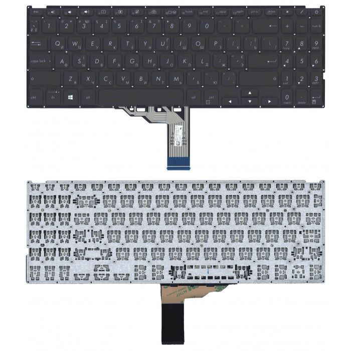 Клавиатура для ноутбука Asus Pro P3540, X545 черная с подсветкой