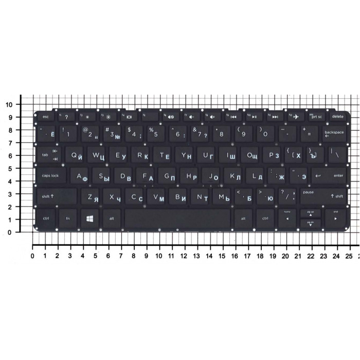 Клавиатура для HP Pavilion Touchsmart 11 (11-e030sa) черная
