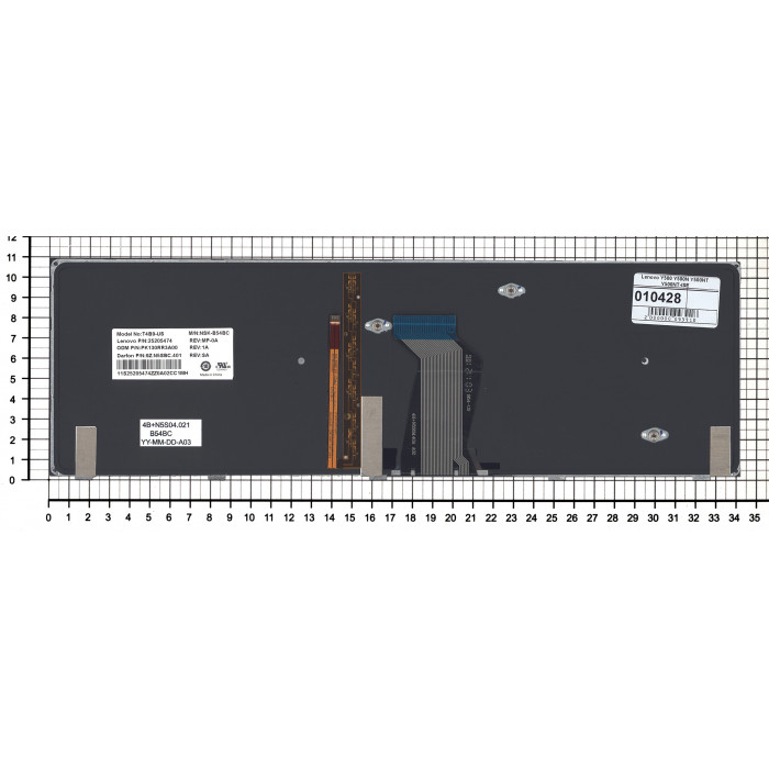 Клавиатура для Lenovo Y500 Y500N Y500NT Y510P Y500NT-ISE черная с подсветкой