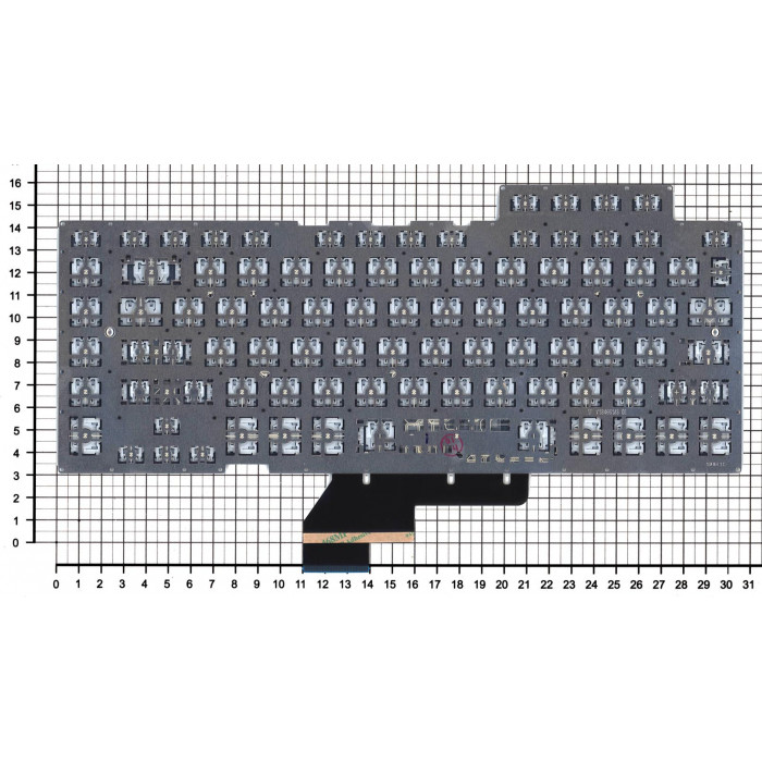 Клавиатура для ноутбука Asus ROG GU502 черная c подсветкой маленький энтер