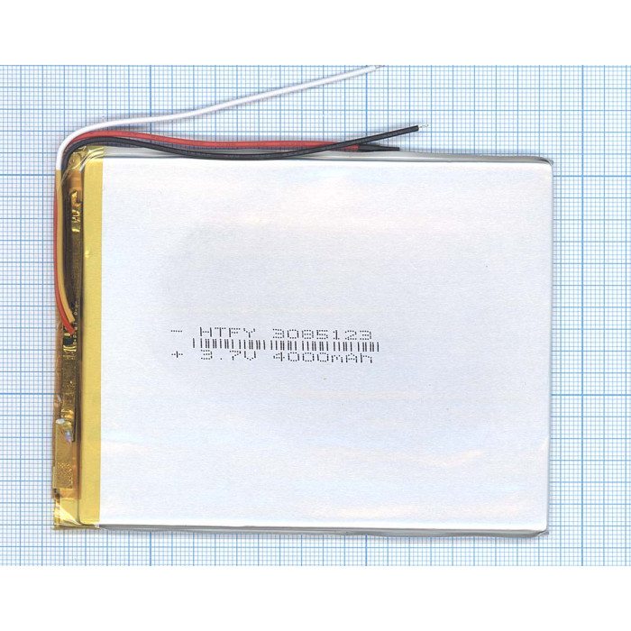 Аккумулятор Li-Pol (батарея) 3*85*123мм 3pin 3.7V / 4000mAh