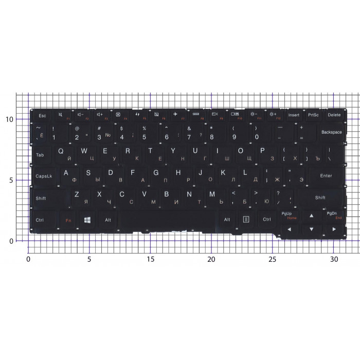 Клавиатура для ноутбука Lenovo Flex 3-11ADA05 черная