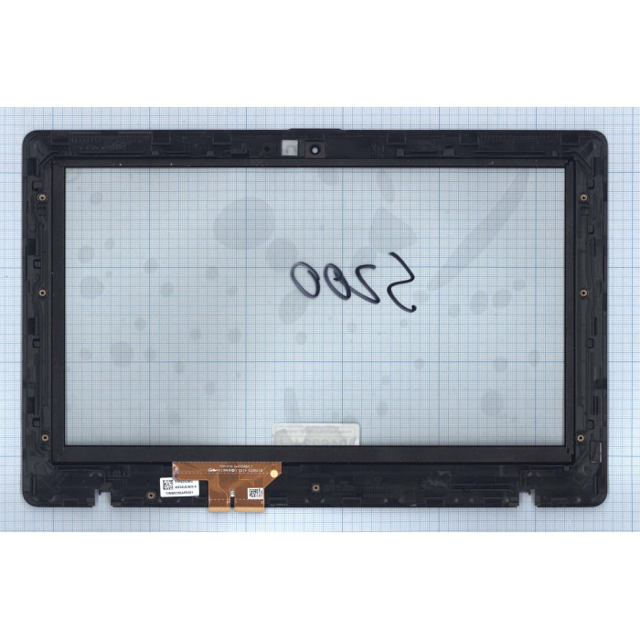 Сенсорное стекло (тачскрин) для Asus VivoBook S200 X202 TCP11F16 черное с рамкой