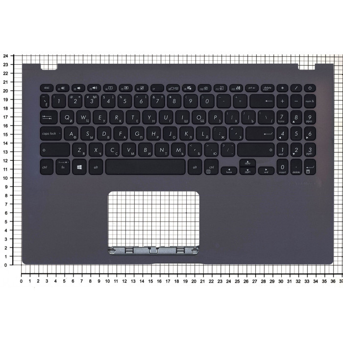 Клавиатура для Asus X509UJ топ-панель черная