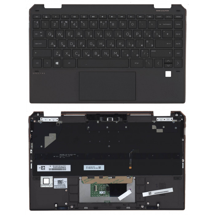 Клавиатура для HP Spectre X360 13-AW TPN-Q225 топкейс коричневый