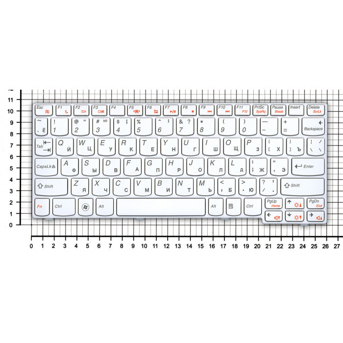 Клавиатура для Lenovo IdeaPad U160 белая