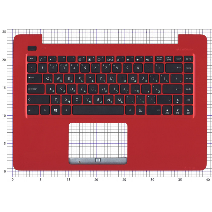 Клавиатура для ноутбука Asus X456 топкейс красный