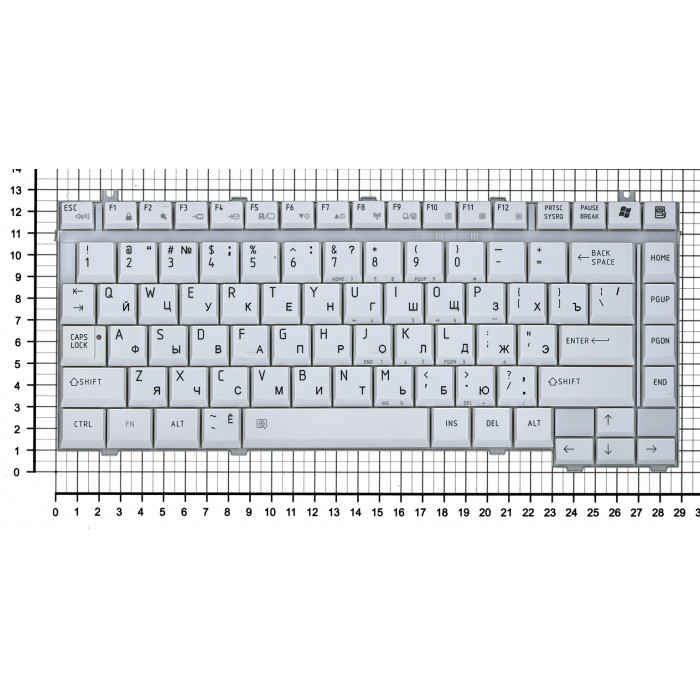 Клавиатура для Toshiba Qosmio F20 F25 F30 G20 G25 G30 G35 белая