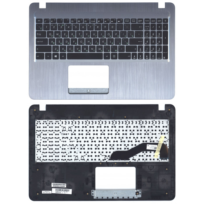 Клавиатура для ноутбука Asus X540LA топкейс серый
