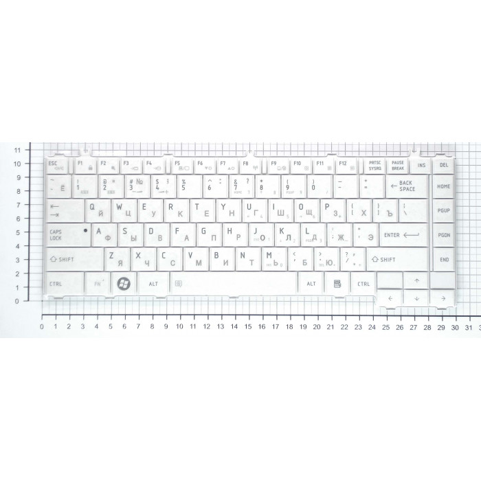 Клавиатура для Toshiba Satellite C600, C640, C645, C645D, L600, L600D, L630, L635 белая