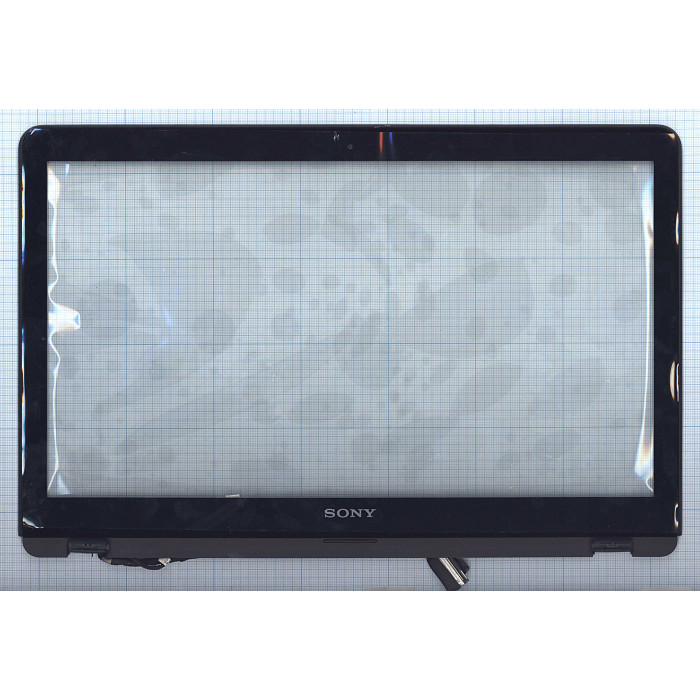 Сенсорное стекло (тачскрин) для Sony Vaio SVF15A черный c рамкой
