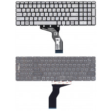 Клавиатура для HP 15-BW 250 G6 серебристая с подсветкой
