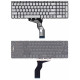 Клавиатура для HP 15-BW 250 G6 серебристая с подсветкой
