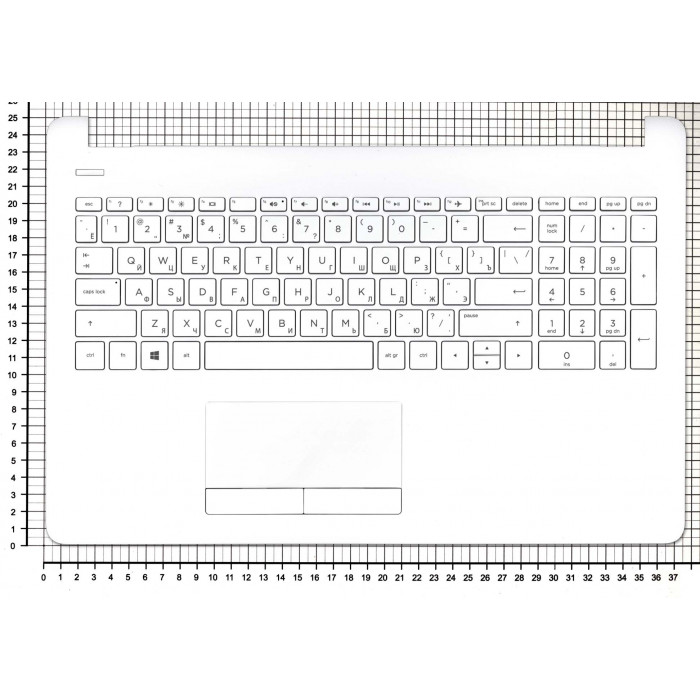 Клавиатура для HP 15-BS 15-BW топкейс белый