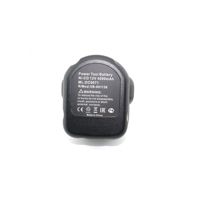 Аккумулятор для DEWALT (p/n: DC9071, DE9037, DE9071, DE9074, DE9075, DW9071, 4.0Ah 12V Ni-Cd