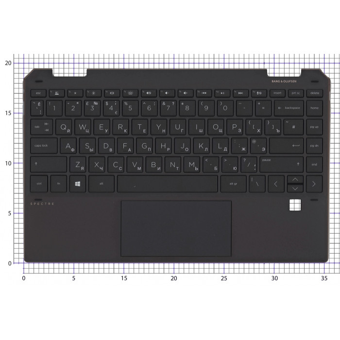 Клавиатура для HP Spectre X360 13-AW TPN-Q225 топкейс коричневый