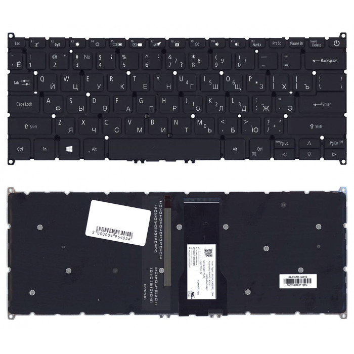 Клавиатура для Acer Aspire A514-52 черная с подсветкой