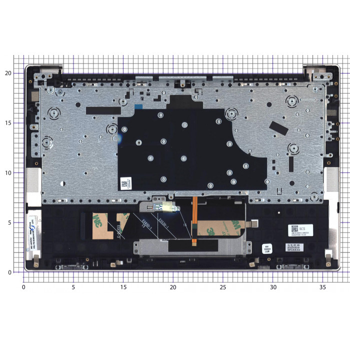 Клавиатура для Lenovo Yoga S740-14IIL топкейс серебристый