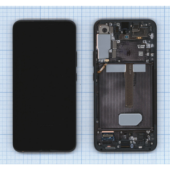 Дисплей для Samsung Galaxy S22 Plus SM-S906B в сборе с тачскрином ServicePack черный (GH82-27500A)