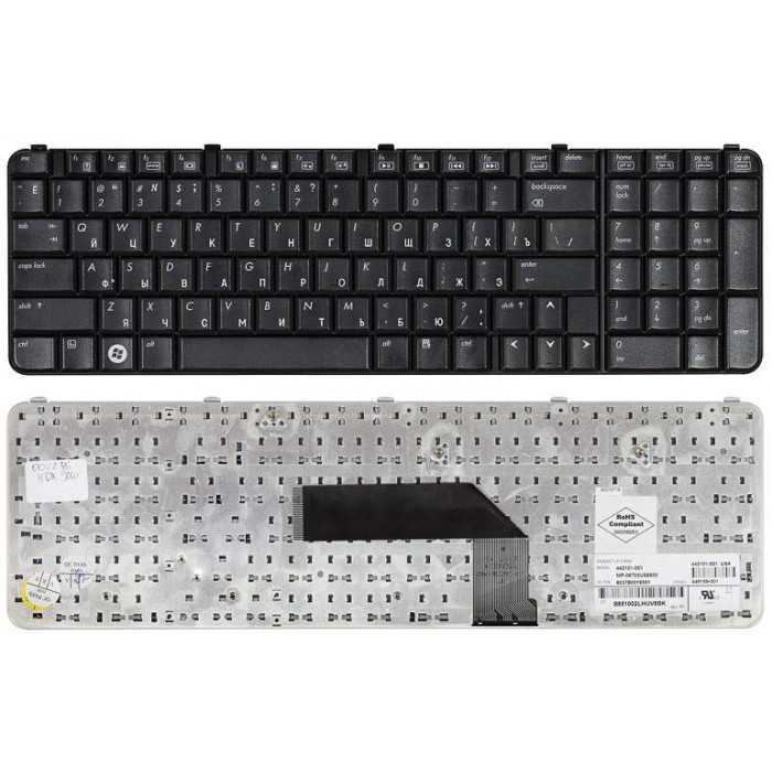 Клавиатура для HP Pavilion HDX9000 HDX9100 HDX9200 HDX9300 HDX9400 черная