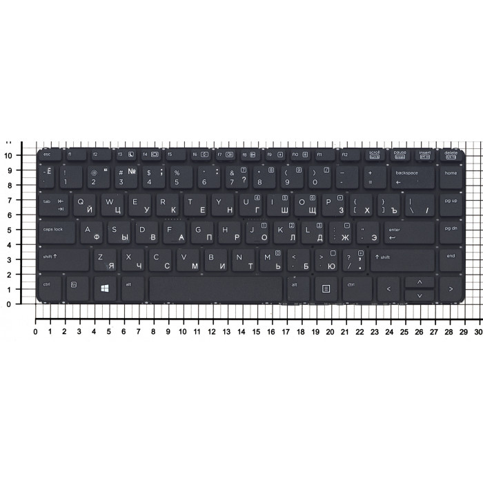 Клавиатура для HP ProBook 440 441 445 446 черная без рамки