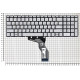 Клавиатура для HP 15-BW 250 G6 серебристая с подсветкой