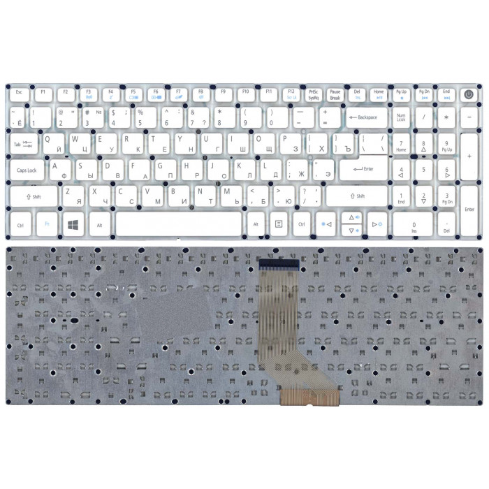 Клавиатура для Acer Aspire E5-573 / Nitro VN7-572G VN7-592G белая