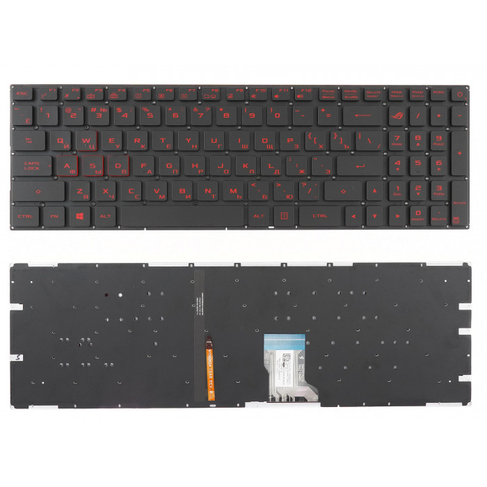 Клавиатура для ноутбука Asus GL502 черная c подсветкой