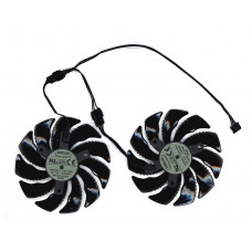 Кулер для ноутбука видеокарты Gigabyte RX 470, 570, 580, GTX 1060 88мм 4-pin двойной