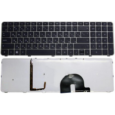 Клавиатура для HP Envy 17 черная c бронзовой рамкой, с подсветкой