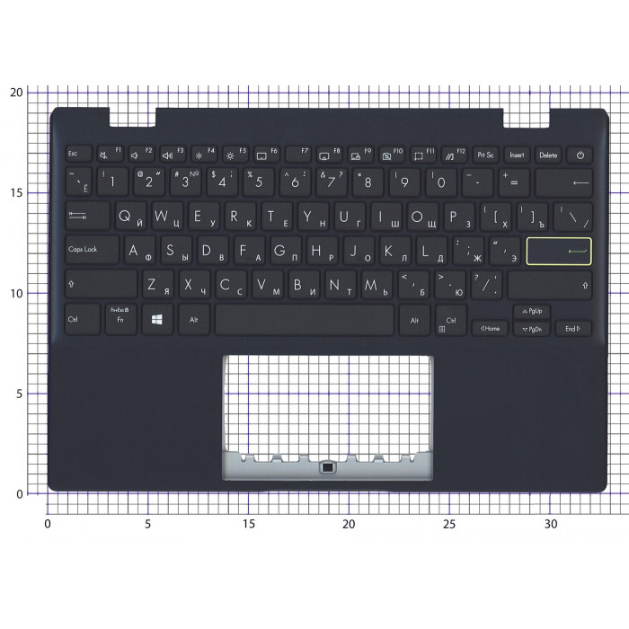 Клавиатура для Asus E210MA топкейс синий