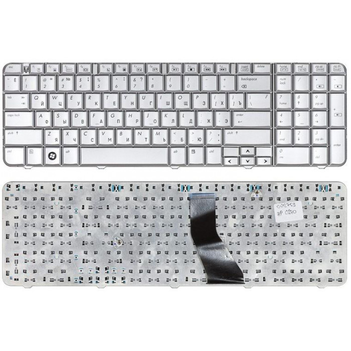 Клавиатура для HP G70 Compaq Presario CQ70 серебристая