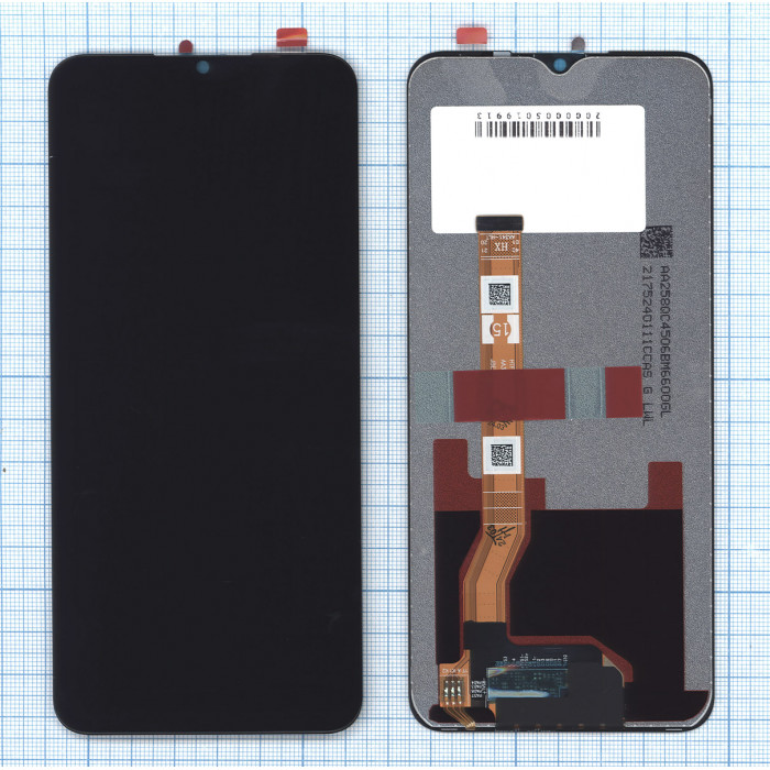 Дисплей для OPPO A17 (CPH2477), A17k (CPH2471) в сборе с тачскрином черный