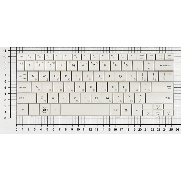 Клавиатура для HP Compaq Mini 110 110с белая