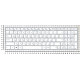 Клавиатура для Asus X756 белая без рамки (горизонтальный Enter)