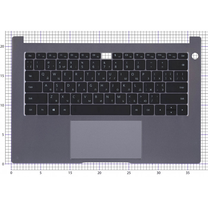 Клавиатура для Huawei MateBook D14 NobelB-WAH9A топкейс Space Gray