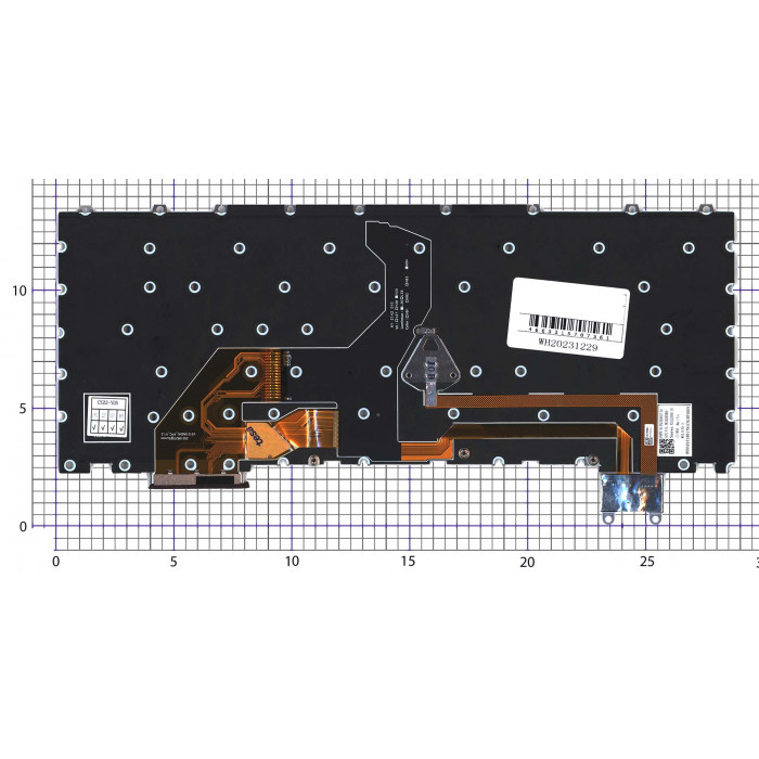 Клавиатура для ноутбука Lenovo ThinkPad Z16 Gen 1 черная без рамки с подсветкой