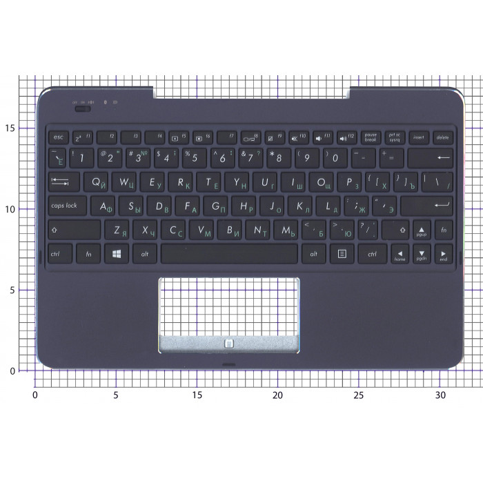 Клавиатура для ноутбука Asus T100Chi топкейс темно-синий